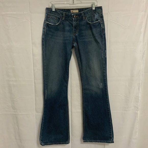 BKE Denim Star 20 Distressed Flare Jean Women's 31 x 33.5 Pre-owned Excellent - Picture 1 of 16